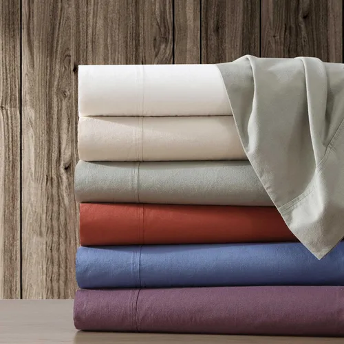Vista 8 de Eddie Bauer - Juego de sábanas individuales, juego de ropa de cama de percal lavado con bolsillos profundos, súper suave, 100% algodón de lujo