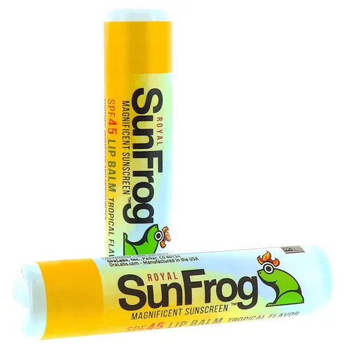 Vista 2 de Royal SunFrog Paquete de 2 bálsamos labiales tropicales con protección solar SPF 45 Protege, calma e hidrata con vitamina E y protector solar