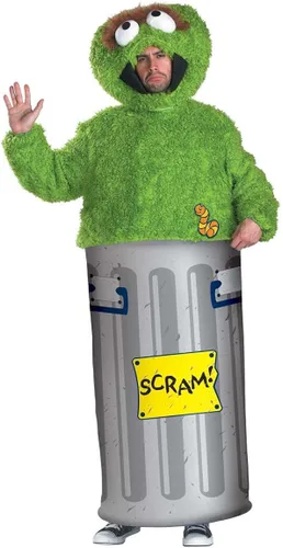 Vista 2 de Disfraz de Oscar the Grouch (Óscar el Gruñón), unisex, para adultos