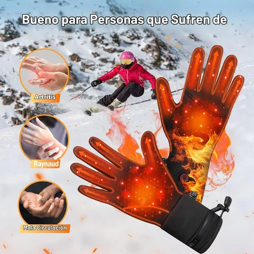 Vista 5 de Heated Gloves Liners for Men Women Rechargeable Electric Gloves
