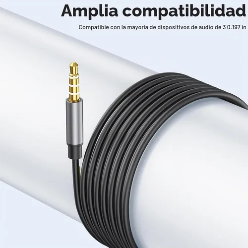Vista 5 de Auriculares intraurales con cable, auriculares de media oreja de 0.138 in, auriculares con cable con micrófono y control de volumen para iPhone