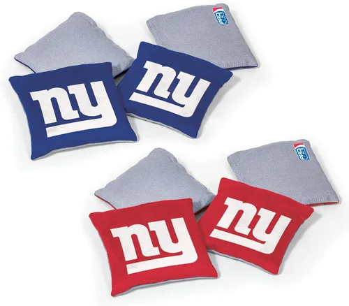 Vista 13 de Wild Sports - Bolsas de frijoles de doble cara de fútbol americano profesional de la NFL, 8 unidades, bolsas de lanzamiento de primera calidad