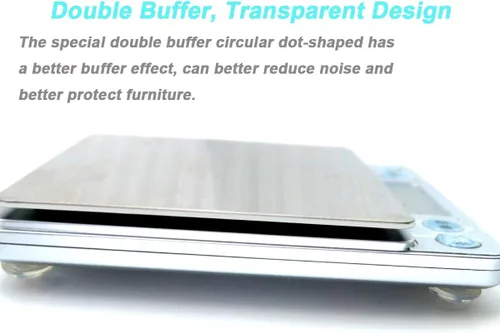Vista 6 de Paquete combinado de 256 piezas de topes protectores adhesivos transparentes, 2 tamaños, círculo plano, autoadhesivos para amortiguar el sonido
