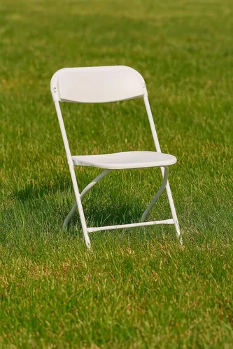 Vista 6 de BTEXPERT Silla Plegable de Plástico Blanco con Marco de Acero, Silla Comercial de Alta Capacidad para Eventos, Ligera, Set para Oficina, Boda