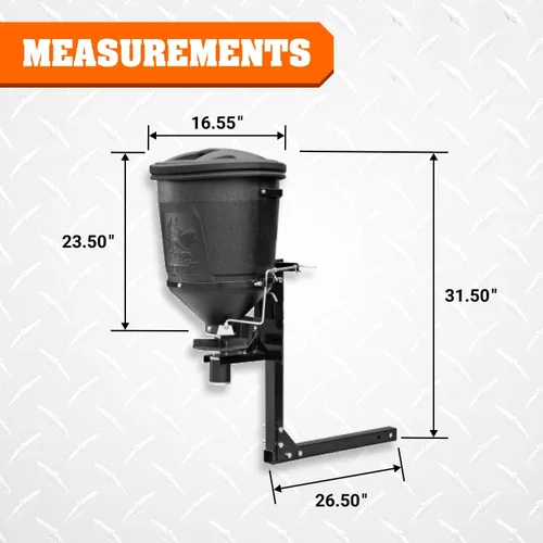 Vista 2 de Buyers Products UTVS16 esparcidor multipropósito con montaje, para UTV, Negro