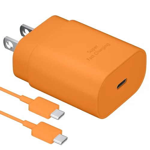 Vista 20 de Kit de cargador súper rápido tipo C, bloque de cargador de teléfono Android PD de 25 W PD USB C y cable de carga C de 5 pies, cable de carga rápida