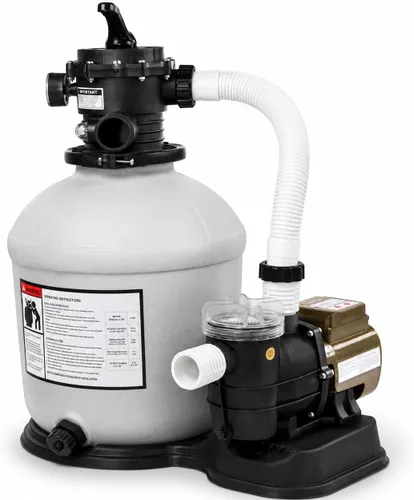 Vista 8 de XtremepowerUS Bomba de piscina de 3/4 HP con filtro de arena de 13", 2,400 GPH para conjunto de piscina sobre el suelo con válvula multipuerto hasta