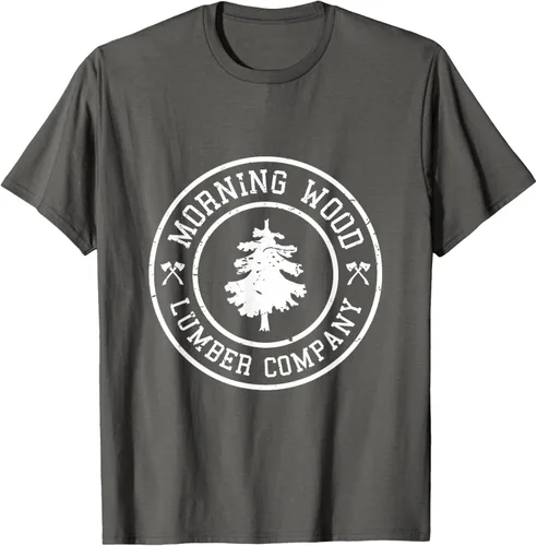 Vista 33 de Camiseta de madera de la mañana cómica Lumber Company Tee T-Shirt Negro