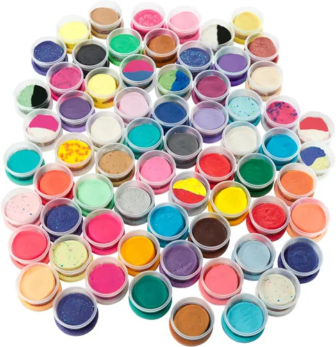 Vista 11 de Play-Doh Ultimate Color Collection - Paquete de 65 latas de 1 onza, incluye brillo, confeti y explosión de color, suministros para el aula