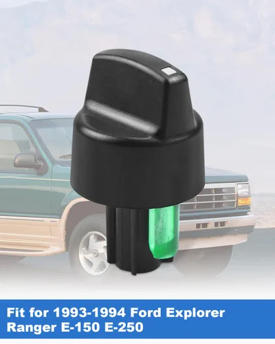 Vista 2 de Interruptor de control de calor y aire acondicionado premium para Ford Explorer Ranger E-150 E-250 (1993-1994) Interruptor de plástico ABS negro