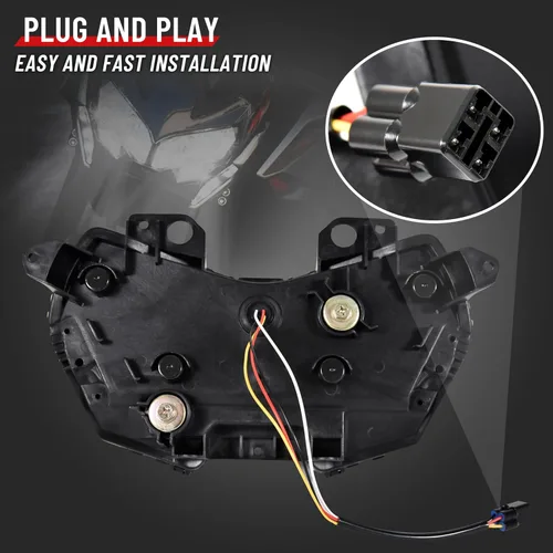 Vista 5 de Conjunto de faros delanteros LED para Z900, faros delanteros LED con haz alto/bajo para Kawasaki Z650 Z400 Z900 ABS SE ABS 2020-2025 accesorios