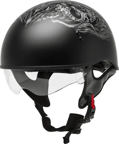 Vista 5 de GMAX HH-65 Naked DOT aprobado medio casco para motocicleta, ciclomotor, scooter y más