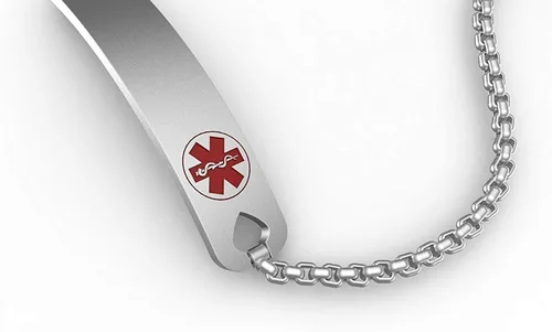 Vista 2 de WelMag Pulseras de identificación de alerta médica ajustables para mujer con grabado gratuito