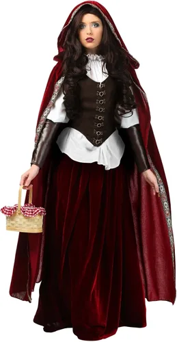 Vista 2 de Disfraz de capucha roja para mujer disfraz de capucha roja de lujo