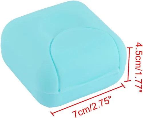 Vista 2 de uxcell Plástico Viaje Mini Jabonera Caja Titular Caja Contenedor Azul