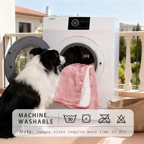 Vista 5 de Smiry Manta de cama impermeable para perro, manta a prueba de fugas para mascotas, para cama, sofá, reversible, de forro polar sherpa, funda
