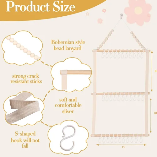 Vista 3 de YOcity Soporte Organizador de Diademas para Niñas Bebés Diademas Accesorios para el Cabello Organizador de Lazos para el Cabello Almacenamiento