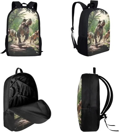 Vista 33 de HUGS IDEA Juego de 3 bolsas escolares con aislamiento térmico para el almuerzo, estuche para lápices