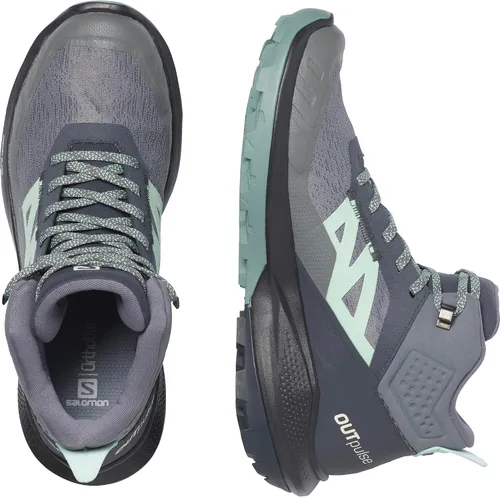 Vista 4 de Salomon Outpulse Mid Gore-Tex - Zapatos de senderismo para mujer, Gris