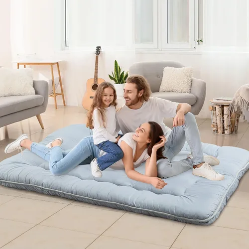 Vista 2 de MIRUO Colchoneta de dormir en el suelo para adultos, colchón de futón para niños, colchoneta para dormir, colchón de suelo para adultos, colchón