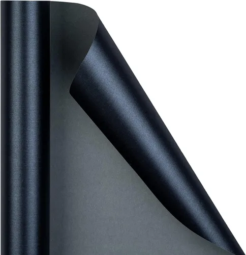 Vista 7 de RUSPEPA Papel de regalo negro mate, color liso perlado, papel lustre perfecto para bodas, cumpleaños, Navidad, baby shower, 17 pulgadas x 32.8 pies