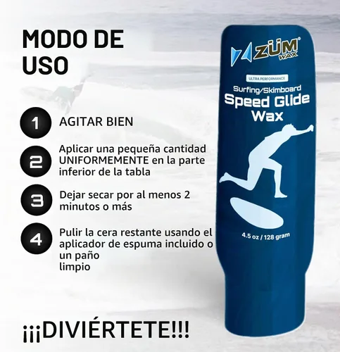 Vista 2 de ZUMWax - Cera de cerámica para skimboard de surf, fabricada en Estados Unidos, sin PFAS, deslizamiento de velocidad de ultra rendimiento, duradera