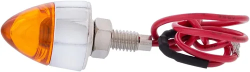 Vista 4 de United Pacific 10863 - Sujetador de placa de matrícula LED con acabado cromado estilo bala, cableado original, hardware de montaje incluido – Ámbar