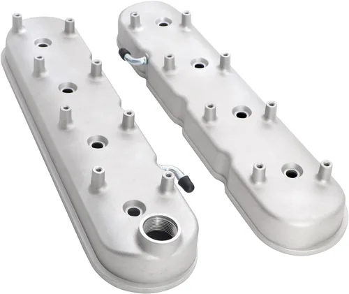 Vista 3 de LS - Cubiertas de válvula de aluminio fundido con soportes de bobina compatibles con Che-vy Small Block V8 293 325 346 364 376 427 LS1 LS2 LS3 LS6