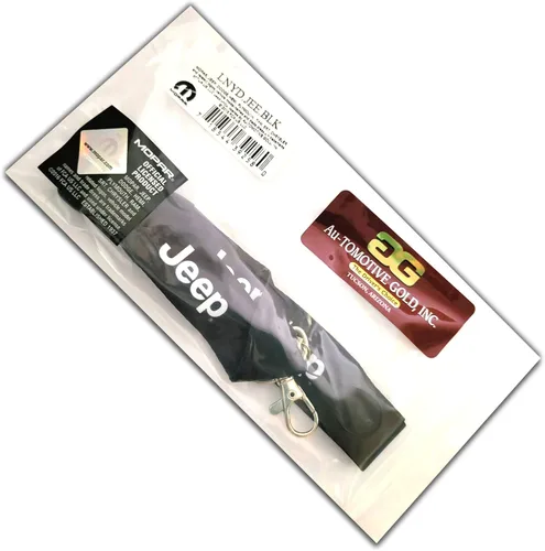 Vista 4 de AU-TOMOTIVE GOLD INC. Llavero con licencia oficial para Jeep (blanco sobre negro)