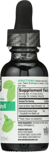 Vista 6 de 365 por Whole Foods Market - Concentrado líquido de clorofila, sabor a menta, 1 fl oz