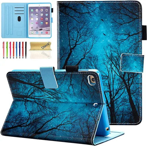 Vista 18 de Dteck Funda para iPad mini 5/4/3/2/1, elegante y ligera de cuero sintético tipo folio con cartera, funda inteligente