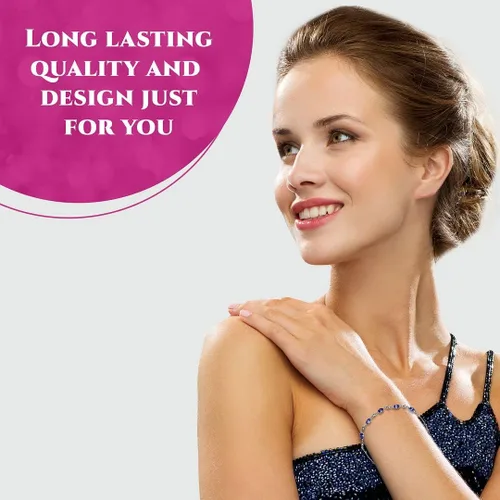 Vista 2 de Compra pulsera bolo de piedra natal LC para mujer con cadena deslizante ajustable Metal
