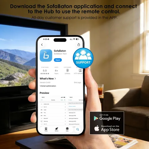 Vista 5 de SofaBaton X2 Control remoto universal con Hub y base de carga, pantalla táctil, control remoto inteligente todo en uno con actividades
