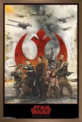Vista 14 de Trends International Star Wars: Rogue One - Póster de pared de montaje, 14.725 x 22.375 pulgadas, versión enmarcada de madera de granero