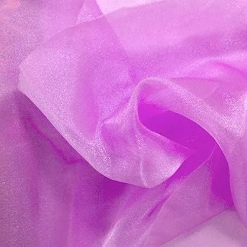 Vista 2 de Valentina Textile Inc, Tela de organza transparente brillante para moda, manualidades, decoración, 60 pulgadas de ancho (1 yarda, aguamarina)