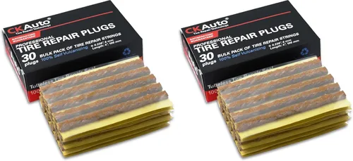 Vista 14 de CKAuto 30 piezas de 4 "cuerdas de reparación de neumáticos negros tapones