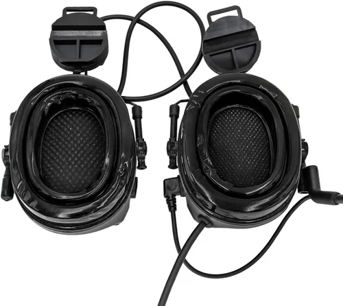 Vista 4 de HEARFALCOM Comta III Auriculares Tácticos para Casco Adaptador de Riel ARC Soporte de Disparo con Cancelación de Ruido