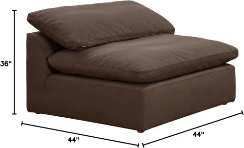 Vista 7 de Sunset Trading Contemporary Puff Collection - Silla cuadrada sin brazos de 44 pulgadas, sofá modular de rendimiento seccional, tela de rendimiento