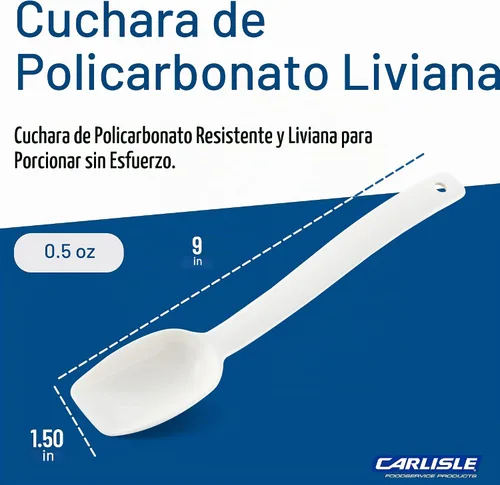 Vista 5 de Carlisle Cucharas para servir ensalada/bufé, macizas y perforadas, .25 onzas - .8 onzas., Blanco, 1