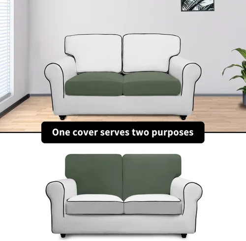 Vista 2 de Easy-Going Fundas de cojín de vellón para asiento de sofá, funda de cojín suave y elástica de muebles para niños, mascotas