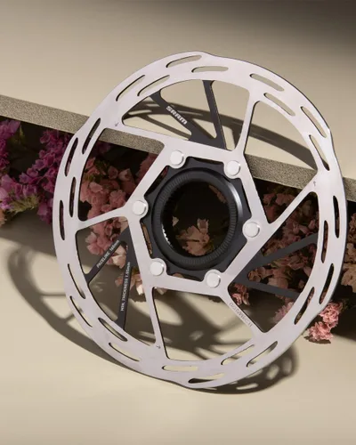 Vista 2 de Rotor de disco SRAM PACELINE 160mm CENTERLOCK PLATA/NEGRO