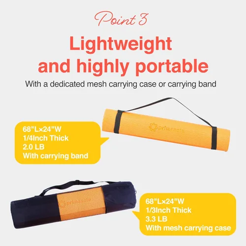 Vista 4 de Esterilla de yoga Primasole con correa de transporte para yoga, pilates, fitness y ejercicios en el suelo en casa y gimnasio, antideslizante, 9