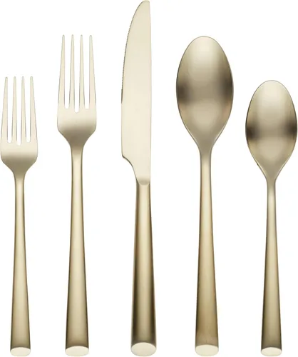 Vista 6 de Cambridge Silversmiths Gilda Black Satin - Juego de cubiertos de 20 piezas, servicio para 4 personas