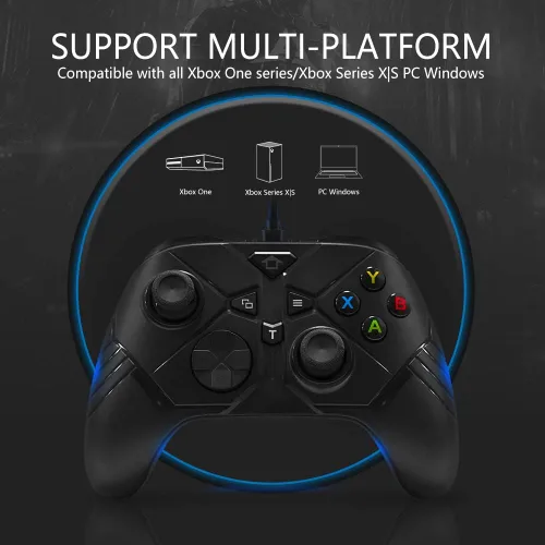 Vista 4 de Miss Home Xbox One - Controlador con cable controlador USB Gamepad Joypad para Xbox OneSXPC Windows 7810 con conector de audio de 0138in botón