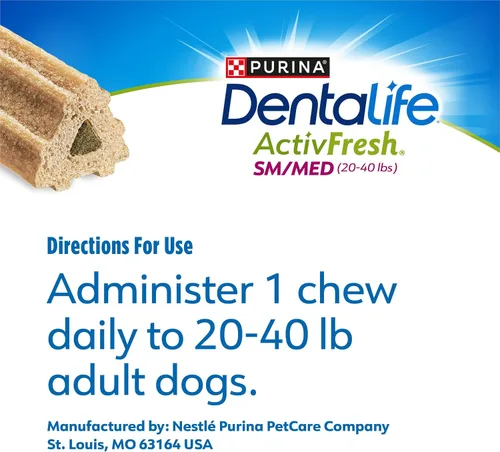 Vista 9 de DentaLife ActivFresh - Masticables para perros pequeños y medianos de 20 a 40 libras, masticables dentales para refrescar el aliento, sabor a pollo