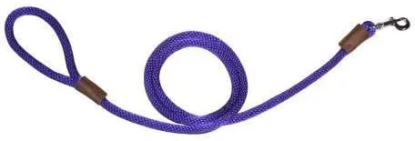 Vista 5 de Warner - Correa para perro de cuerda de nailon trenzada a presión de 1/2 pulgada x 6 pies (azul-negro-amarillo)