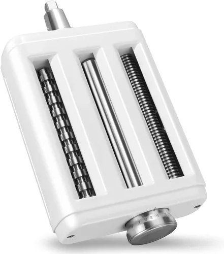 Vista 8 de Accesorio para hacer pasta para mezcladores Kitchenaid/Cuisinart, fabricante de fideos 3 en 1, juego de rodillos de pasta, cortador de espaguetis