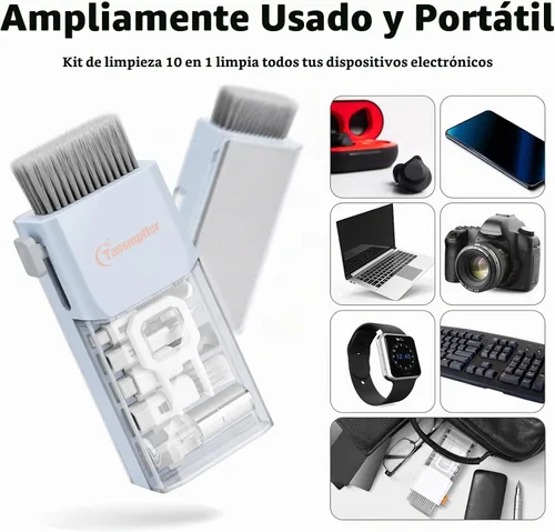 Vista 8 de Tassmpitor Kit de limpieza de teclado y portátil para pantalla de Morandi Azul Claro