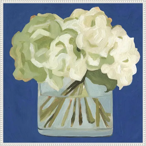 Vista 9 de Amanti Art Lienzo enmarcado para pared, 16 x 16 pulgadas, hortensias blancas II por Emma Scarvey, lienzo enmarcado para pared, obras de arte