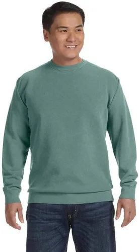 Vista 2 de Comfort Colors - Sudadera de cuello redondo para hombre, estilo 1566, Verde claro, S